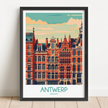 Antwerp Modern Travel Poster