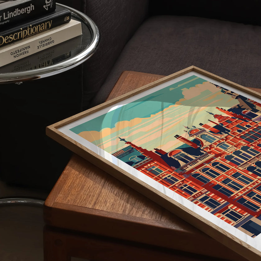 Antwerp Retro Travel Illustration