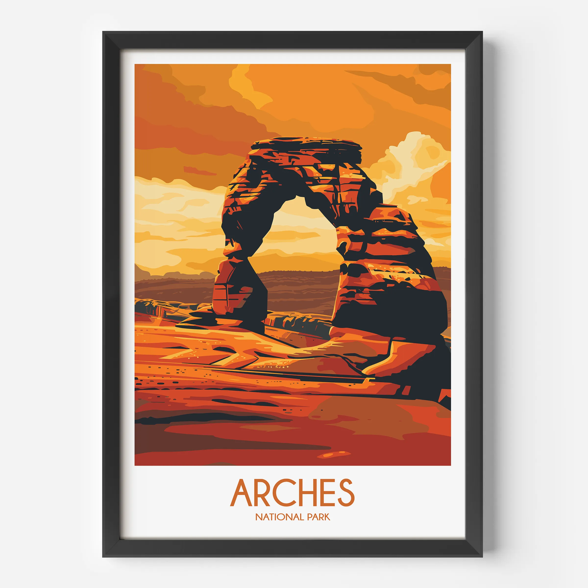 Arches Modern Travel Poster