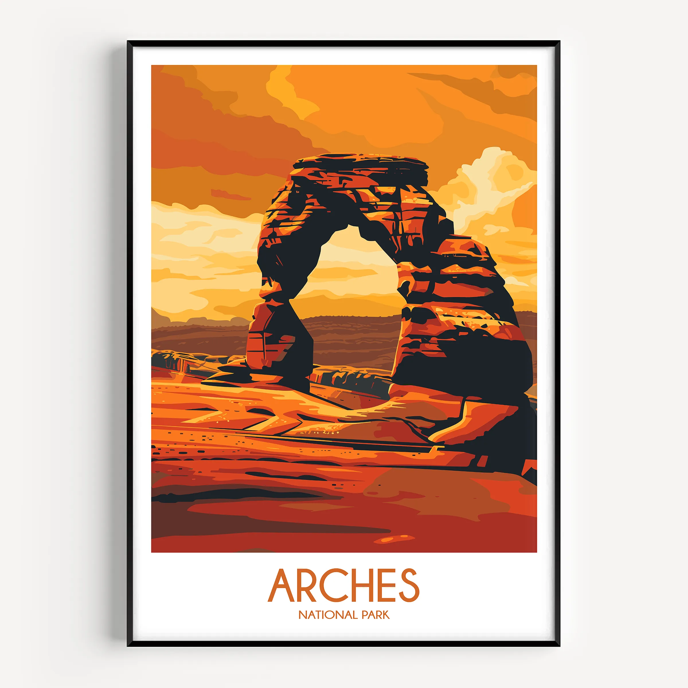 Arches Retro Travel Illustration