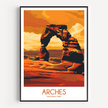 Arches Retro Travel Illustration