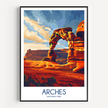 Arches Retro Travel Illustration