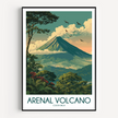 Arenal Volcano Minimalist Wall Art