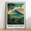 Arenal Volcano Modern Travel Poster