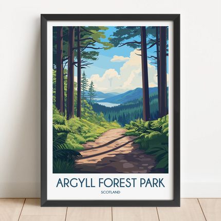 Argyll Forest Park Souvenir Poster Print