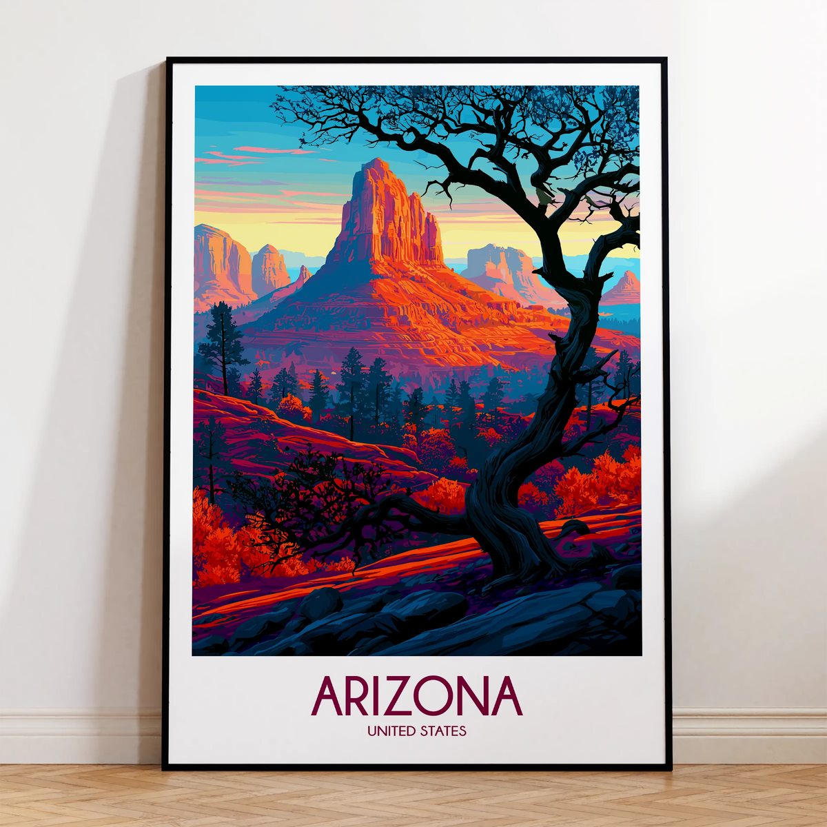 Arizona Retro Travel Illustration