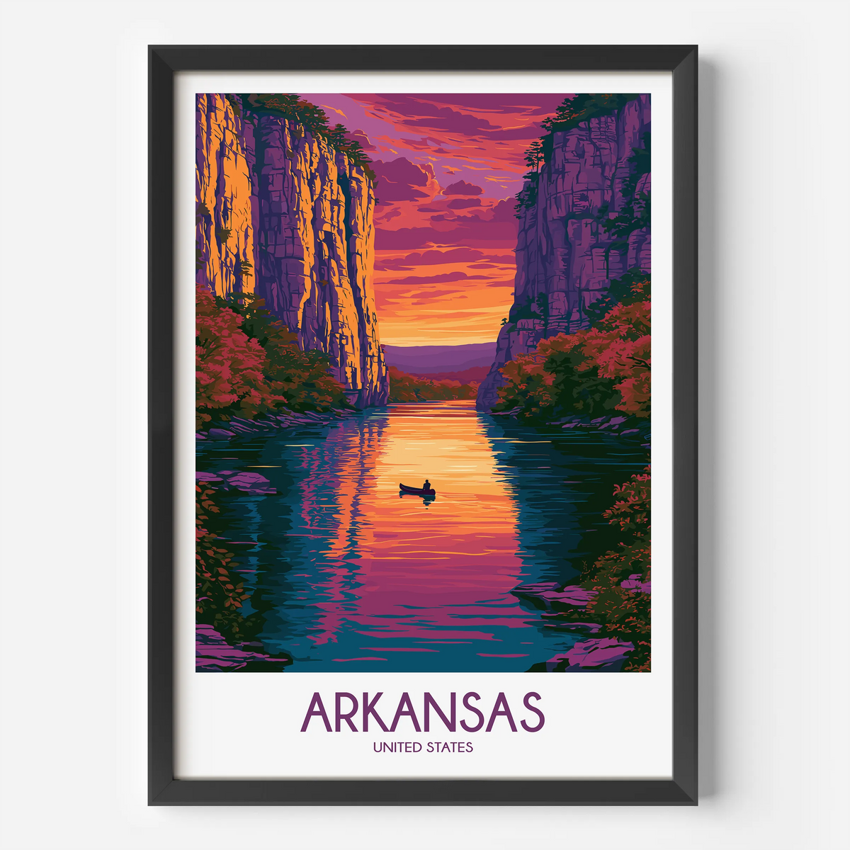 Arkansas Minimalist Wall Art