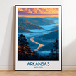 Arkansas Modern Travel Poster