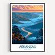 Arkansas Retro Travel Illustration