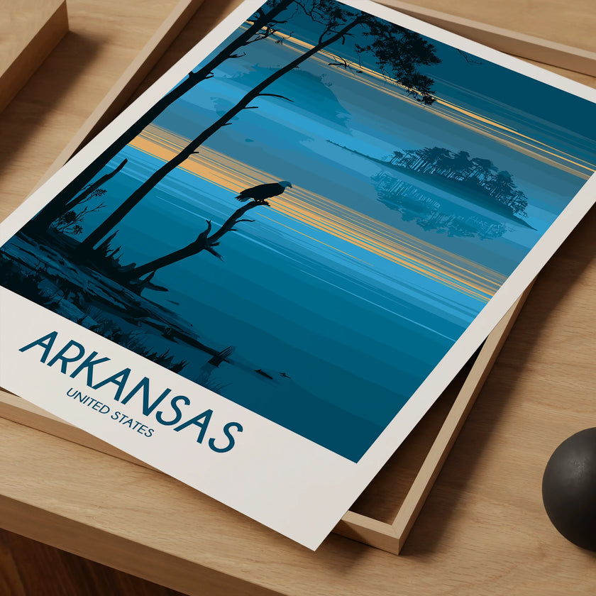 Arkansas Vintage Style Print