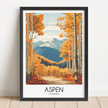 Aspen Modern Travel Poster