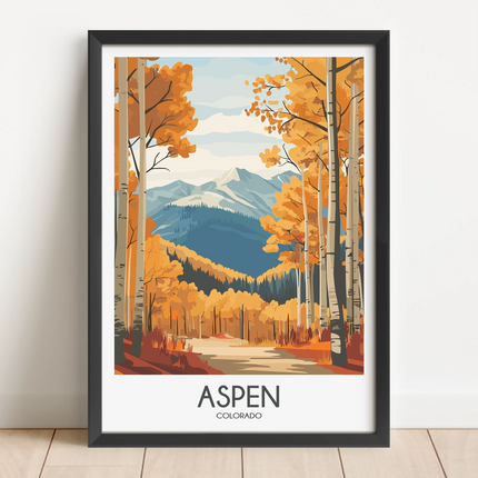 Aspen Modern Travel Poster