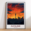 Auckland Modern Travel Poster
