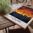 Auckland Retro Travel Illustration