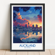 Auckland Retro Travel Illustration