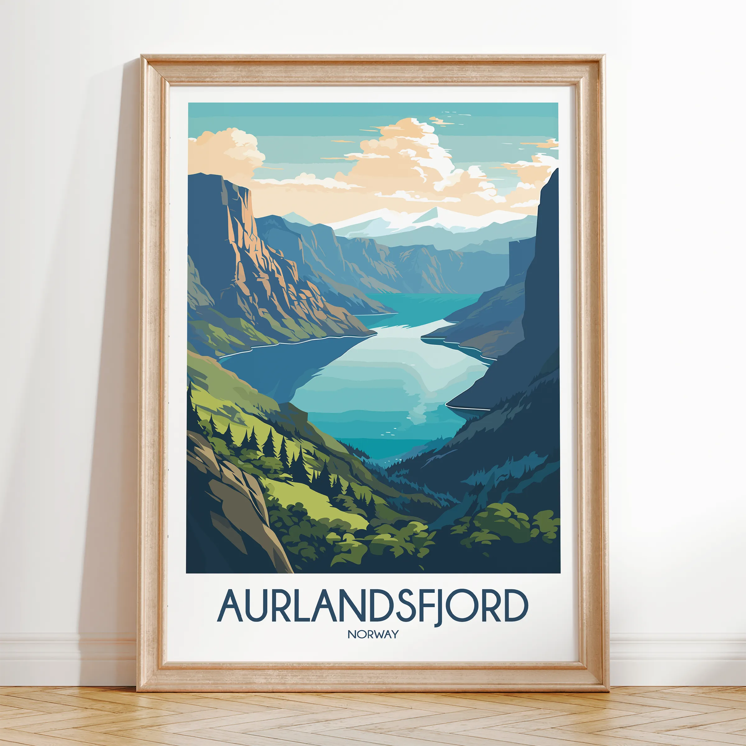Aurlandsfjord Destination Art Gift