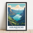 Aurlandsfjord Scenic Landscape Art