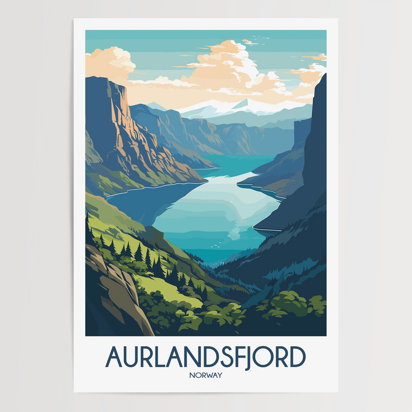 Aurlandsfjord Travel Memory Gift