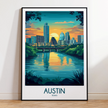 Austin Modern Travel Poster