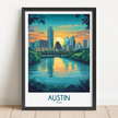 Austin Retro Travel Illustration