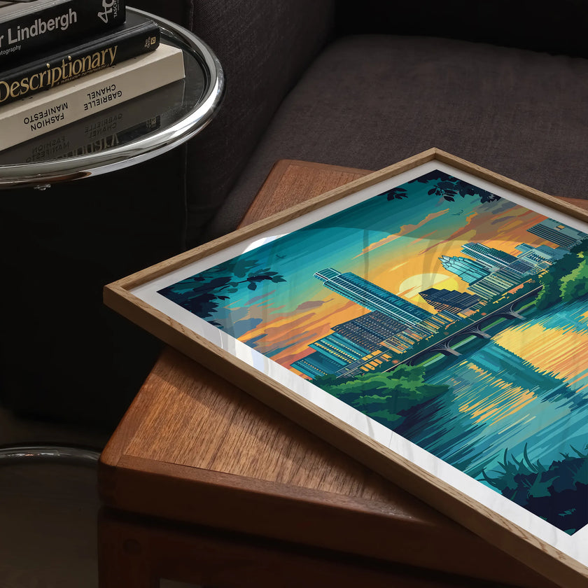 Austin Vintage Style Print