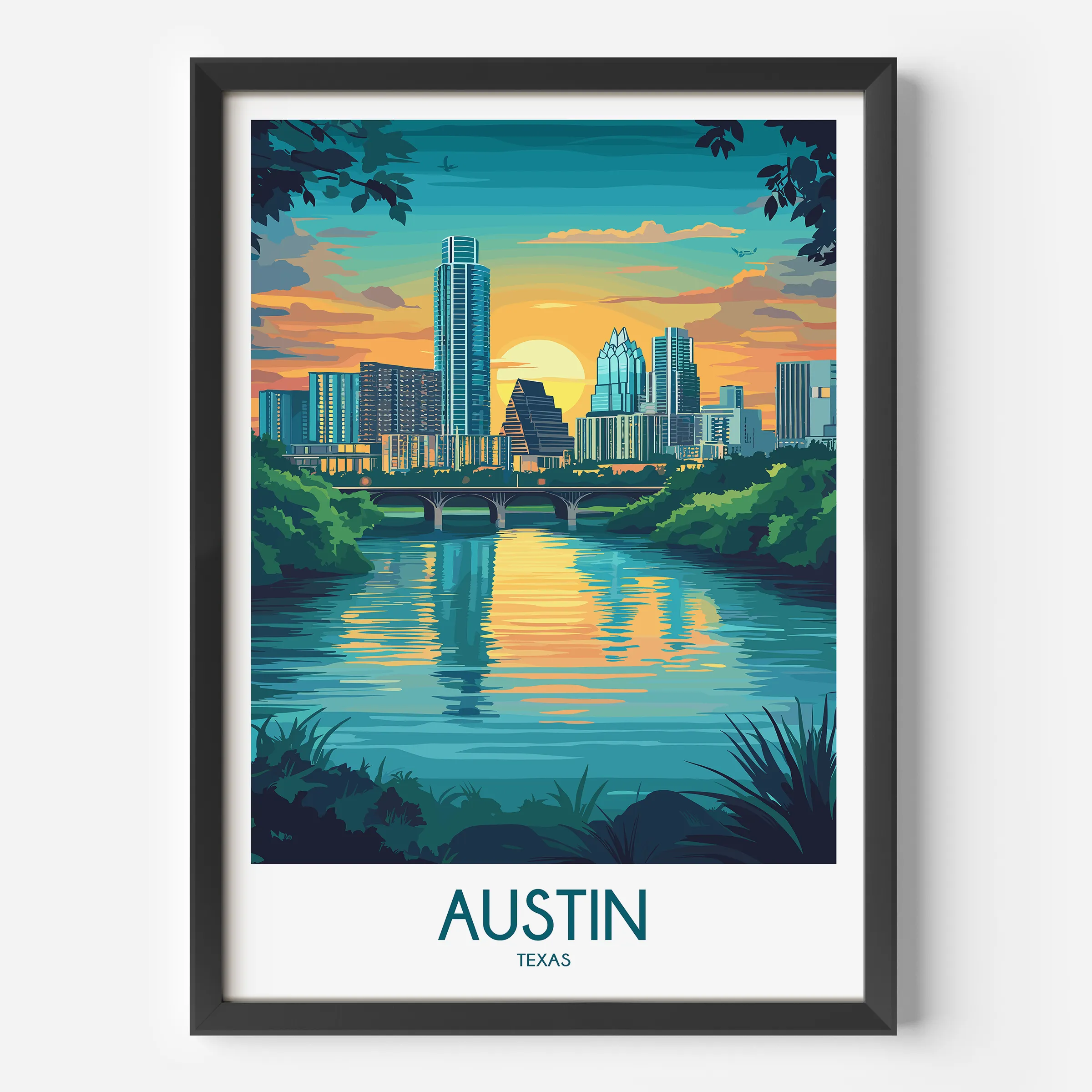 Austin Vintage Style Print