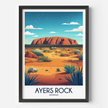 Ayers Rock Modern Travel Poster