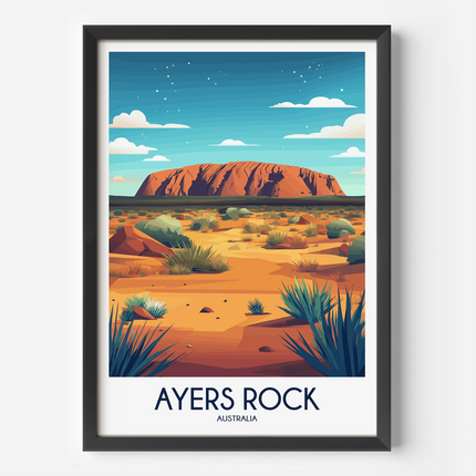 Ayers Rock Modern Travel Poster