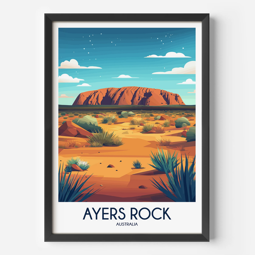 Ayers Rock Modern Travel Poster