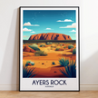 Ayers Rock Scenic Landscape Art