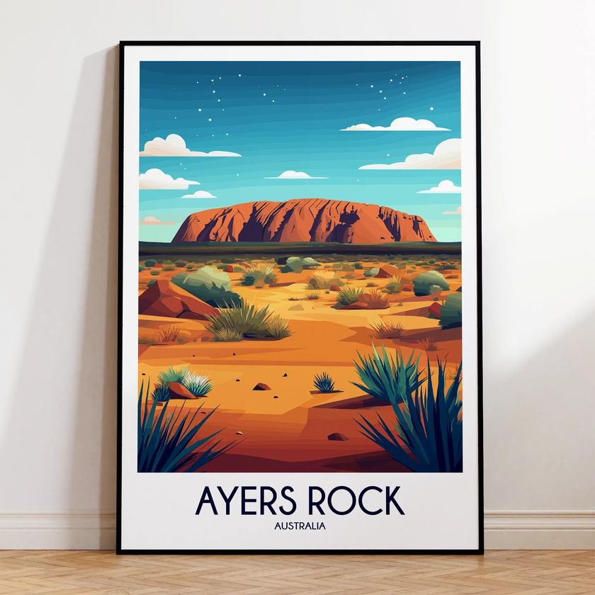 Ayers Rock Scenic Landscape Art