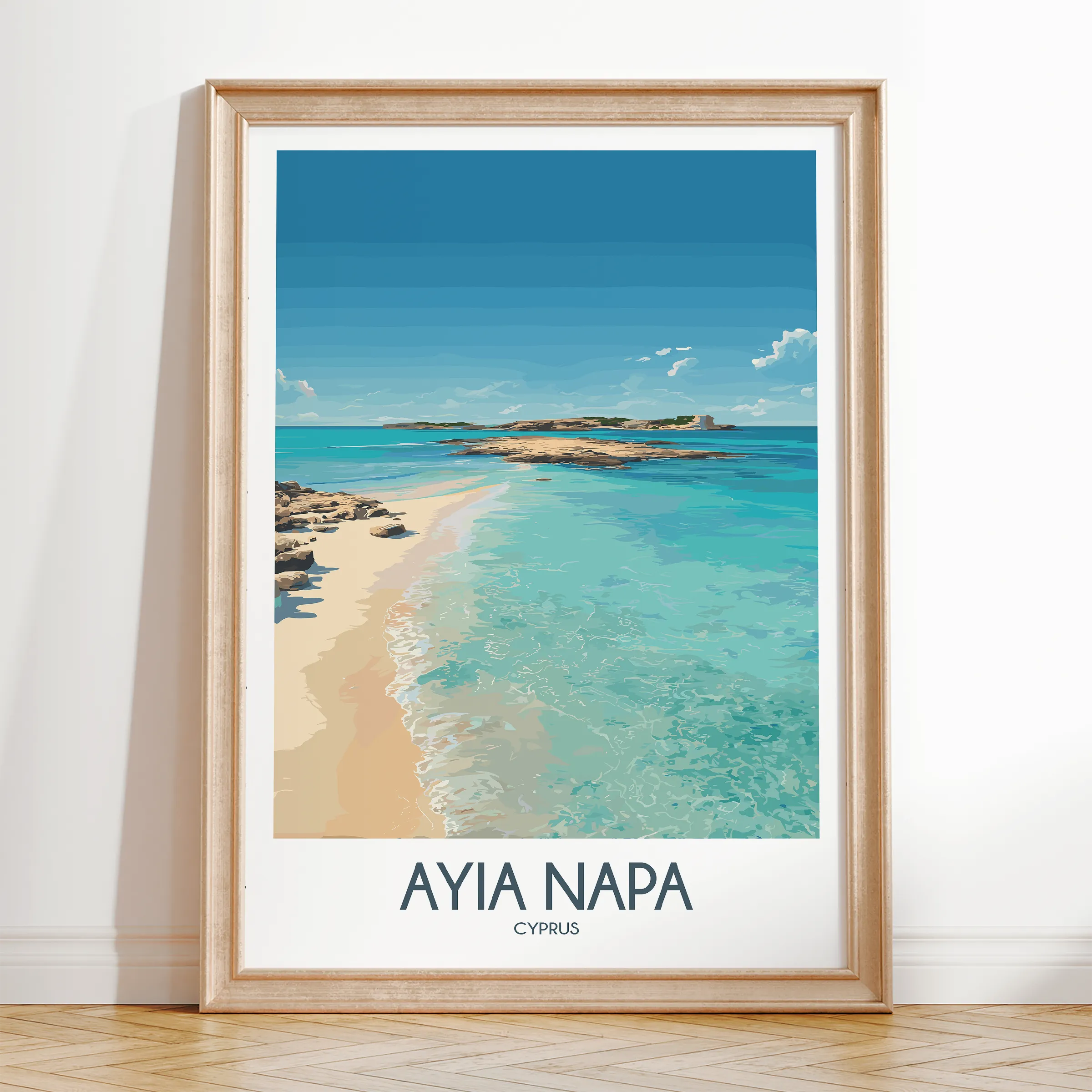 Ayia Napa Vintage Style Print