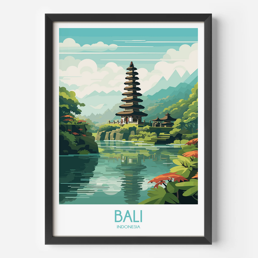 Bali Modern Travel Poster