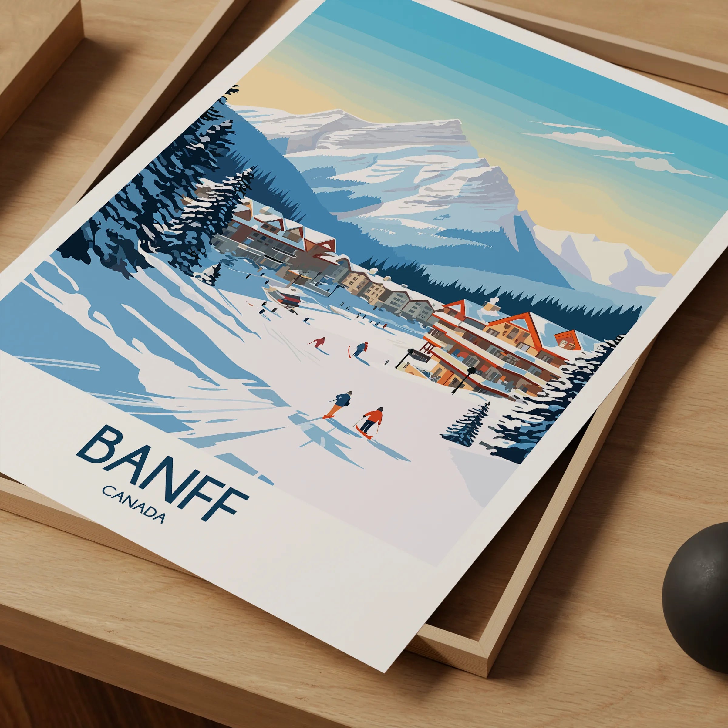Banff Retro Travel Illustration