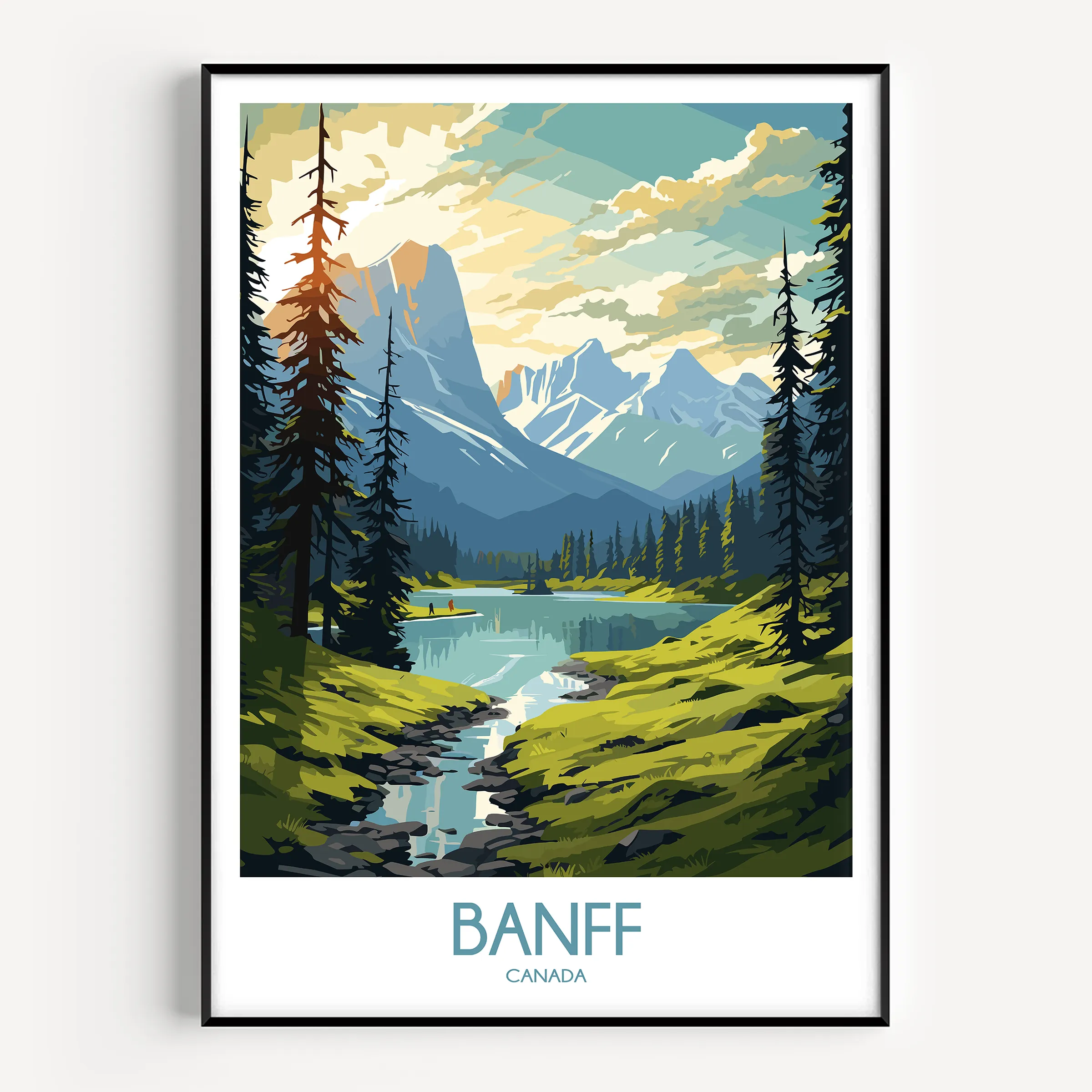 Banff Scenic Landscape Art