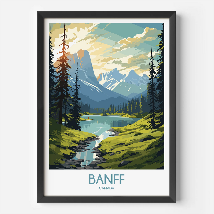 Banff Vintage Style Print