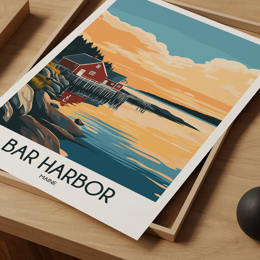 Bar Harbor Souvenir Poster Print