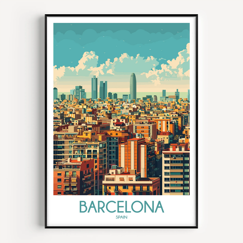 Barcelona Destination Art Gift