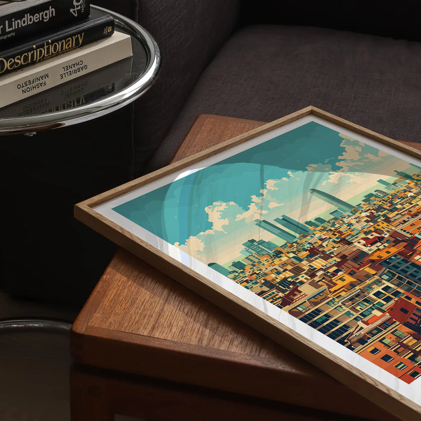 Barcelona Modern Travel Poster