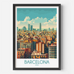 Barcelona Modern Travel Poster