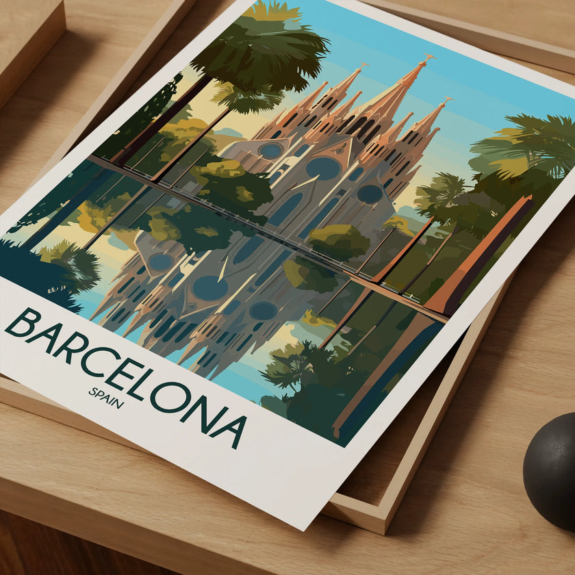 Barcelona Scenic Landscape Art