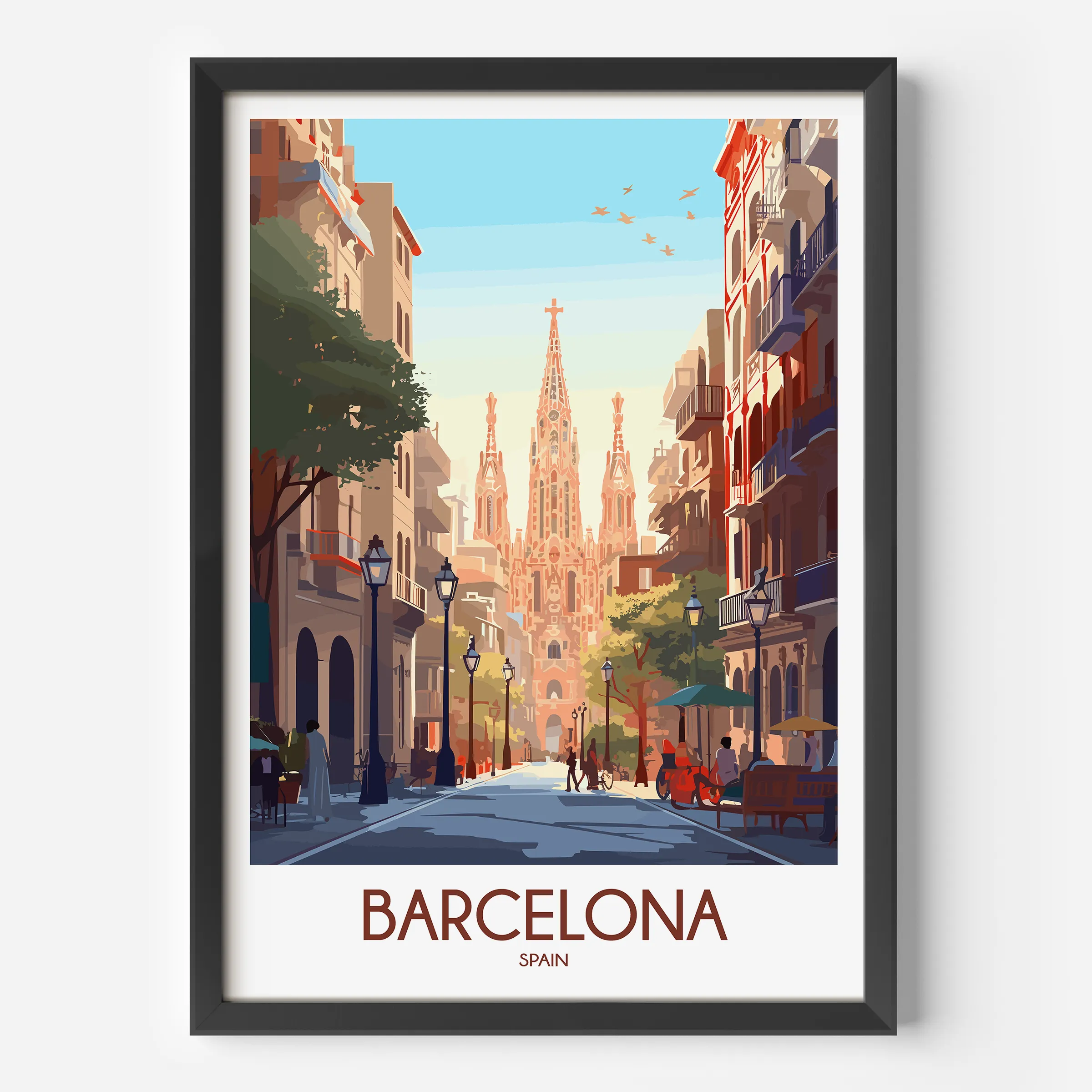 Barcelona Scenic Landscape Art