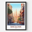 Barcelona Scenic Landscape Art