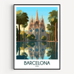 Barcelona Souvenir Poster Print
