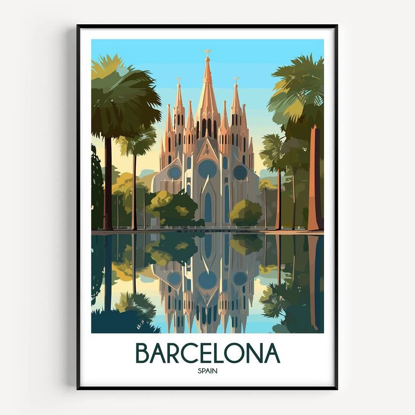 Barcelona Souvenir Poster Print