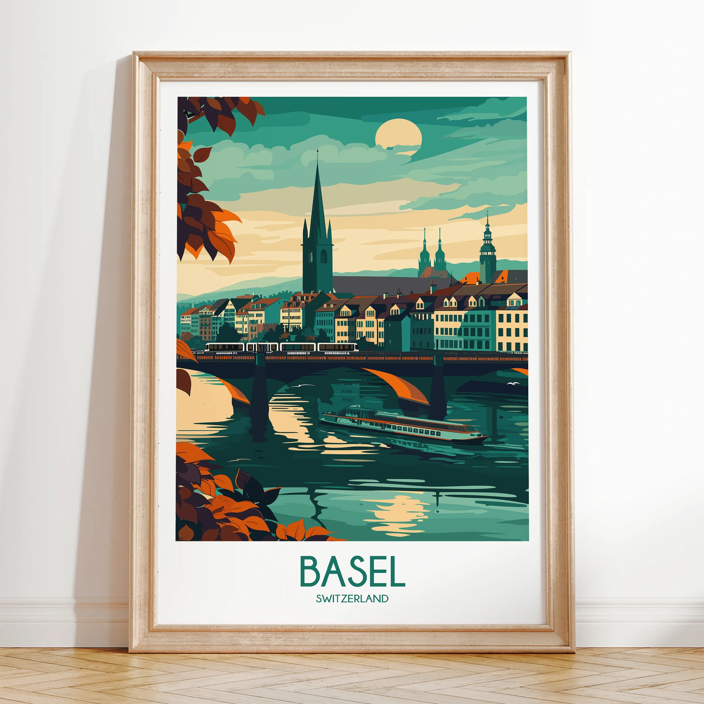 Basel Retro Travel Illustration