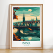 Basel Retro Travel Illustration