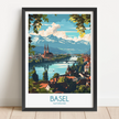 Basel Retro Travel Illustration