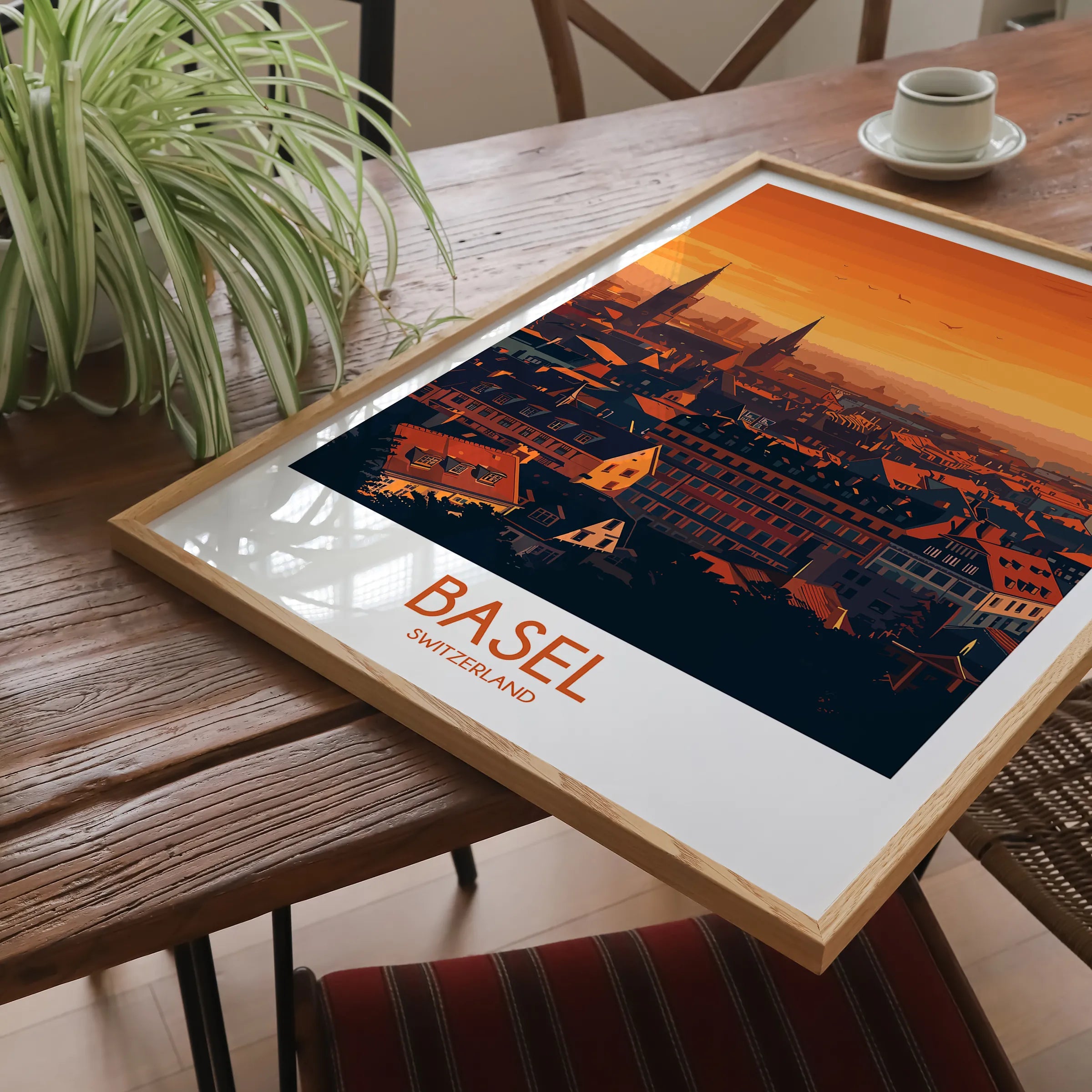 Basel Vintage Style Print
