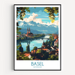 Basel Vintage Style Print